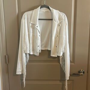 Cropped sequined blazer